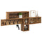 vidaXL Wall-Mounted Coat Rack with Shelf Wall-mounted with Storage Old wood Engineered wood