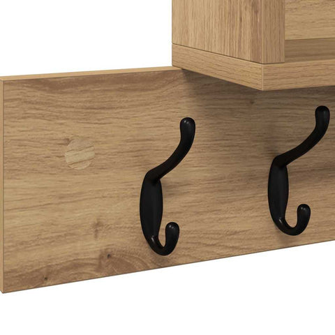 vidaXL Wall-Mounted Coat Rack Artisan oak 100 x 12 x 43.5 cm