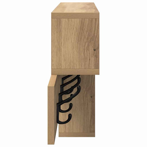 vidaXL Wall-Mounted Coat Rack Artisan oak 100 x 12 x 43.5 cm