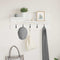 vidaXL Wall-Mounted Coat Rack with Shelf Wall-mounted with Storage White Engineered wood