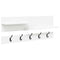 vidaXL Wall-Mounted Coat Rack with Shelf Wall-mounted with Storage White Engineered wood