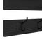vidaXL Wall-Mounted Coat Rack with Shelf Wall-mounted with Storage Black oak Engineered wood