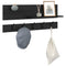 vidaXL Wall-Mounted Coat Rack with Shelf Wall-mounted with Storage Black oak Engineered wood