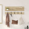 vidaXL Wall-Mounted Coat Rack with Shelf Wall-mounted with Storage Sonoma oak Engineered wood