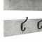 vidaXL Wall-Mounted Coat Rack with Shelf Concrete grey Engineered wood