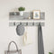 vidaXL Wall-Mounted Coat Rack with Shelf Concrete grey Engineered wood