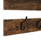 vidaXL Wall-Mounted Coat Rack with Shelf Wall-mounted with Storage Smoked oak Engineered wood