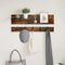vidaXL Wall-Mounted Coat Rack with Shelf Wall-mounted with Storage Smoked oak Engineered wood