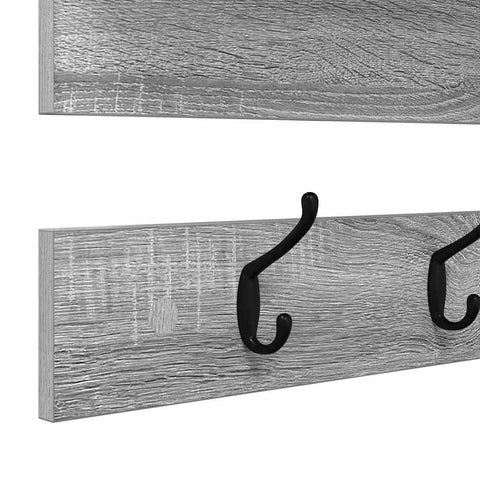 vidaXL Wall-Mounted Coat Rack with Shelf Wall-mounted with Storage Grey sonoma Engineered wood
