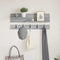 vidaXL Wall-Mounted Coat Rack with Shelf Wall-mounted with Storage Grey sonoma Engineered wood