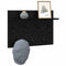 vidaXL Wall-Mounted Coat Rack with Shelf Wall-mounted with Storage Black oak 60 x 40 x 12 cm