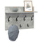 vidaXL Wall-Mounted Coat Rack with Shelf Concrete grey 60 x 40 x 12 cm