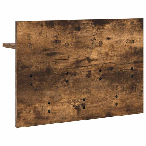 vidaXL Wall-Mounted Coat Rack with Shelf Wall-mounted with Storage Smoked oak 60 x 40 x 12 cm