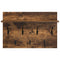 vidaXL Wall-Mounted Coat Rack with Shelf Wall-mounted with Storage Smoked oak 60 x 40 x 12 cm