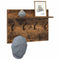 vidaXL Wall-Mounted Coat Rack with Shelf Wall-mounted with Storage Smoked oak 60 x 40 x 12 cm