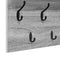 vidaXL Wall-Mounted Coat Rack with Shelf Wall-mounted with Storage Grey sonoma 60 x 40 x 12 cm