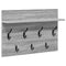 vidaXL Wall-Mounted Coat Rack with Shelf Wall-mounted with Storage Grey sonoma 60 x 40 x 12 cm