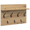 vidaXL Wall-Mounted Coat Rack with Shelf Wall-mounted with Storage Artisan oak 60 x 40 x 12 cm