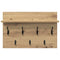vidaXL Wall-Mounted Coat Rack with Shelf Wall-mounted with Storage Artisan oak 60 x 40 x 12 cm