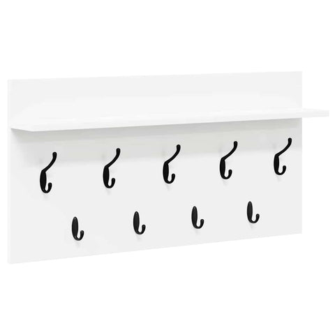 vidaXL Wall-Mounted Coat Rack White 80 x 40 x 12 cm Engineered wood