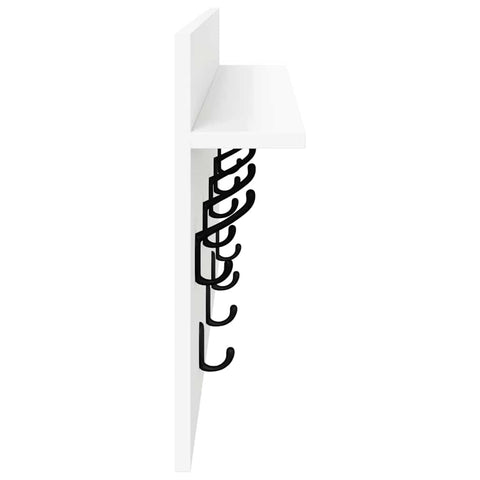 vidaXL Wall-Mounted Coat Rack White 80 x 40 x 12 cm Engineered wood
