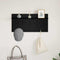 vidaXL Wall-Mounted Coat Rack with Shelf Wall-mounted with Storage Black oak 80 x 40 x 12 cm
