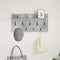 vidaXL Wall-Mounted Coat Rack with Shelf Concrete grey 80 x 40 x 12 cm