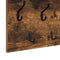 vidaXL Wall-Mounted Coat Rack with Shelf Wall-mounted with Storage Smoked oak 80 x 40 x 12 cm