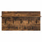 vidaXL Wall-Mounted Coat Rack with Shelf Wall-mounted with Storage Smoked oak 80 x 40 x 12 cm