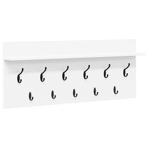 vidaXL Wall-Mounted Coat Rack White 100 x 40 x 12 cm Engineered wood