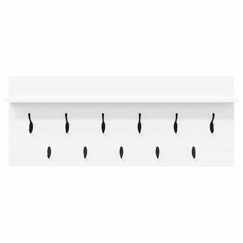 vidaXL Wall-Mounted Coat Rack White 100 x 40 x 12 cm Engineered wood