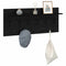 vidaXL Wall-Mounted Coat Rack with Shelf Wall-mounted with Storage Black oak 100 x 40 x 12 cm