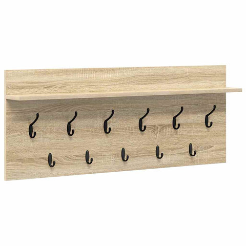 vidaXL Wall-Mounted Coat Rack with Shelf Wall-mounted with Storage Sonoma oak 100 x 40 x 12 cm