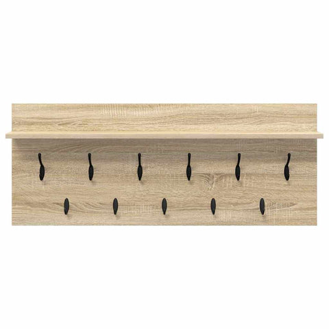 vidaXL Wall-Mounted Coat Rack with Shelf Wall-mounted with Storage Sonoma oak 100 x 40 x 12 cm