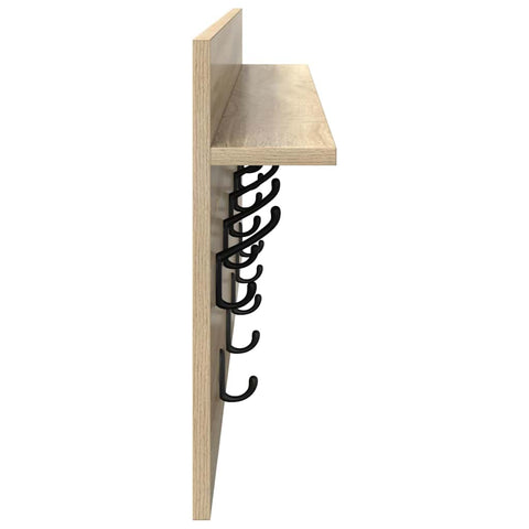 vidaXL Wall-Mounted Coat Rack with Shelf Wall-mounted with Storage Sonoma oak 100 x 40 x 12 cm