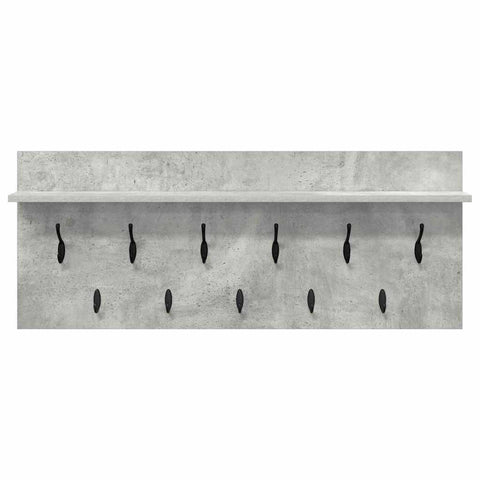 vidaXL Wall-Mounted Coat Rack Concrete grey 100 x 40 x 12 cm