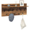 vidaXL Wall-Mounted Coat Rack with Shelf Wall-mounted with Storage Old wood 100 x 40 x 12 cm