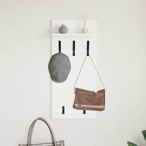vidaXL Wall-Mounted Coat Rack White 90 x 40 x 12 cm Engineered wood