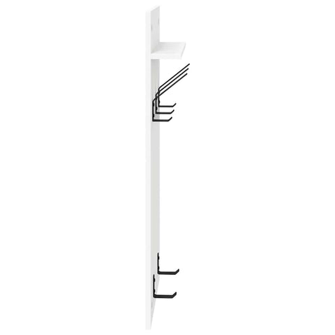 vidaXL Wall-Mounted Coat Rack White 90 x 40 x 12 cm Engineered wood