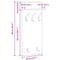 vidaXL Wall-Mounted Coat Rack White 90 x 40 x 12 cm Engineered wood
