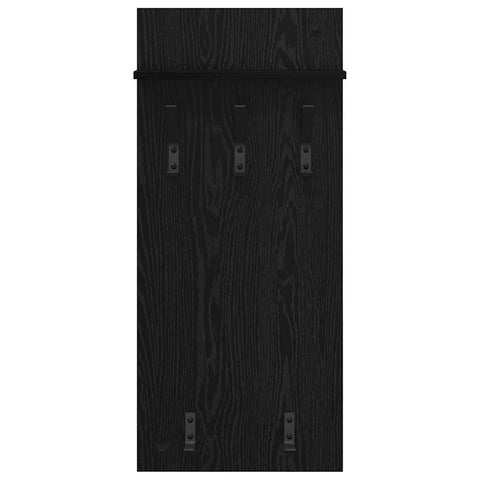 vidaXL Wall-Mounted Coat Rack with Shelf Wall-mounted Black oak 90 x 40 x 12 cm