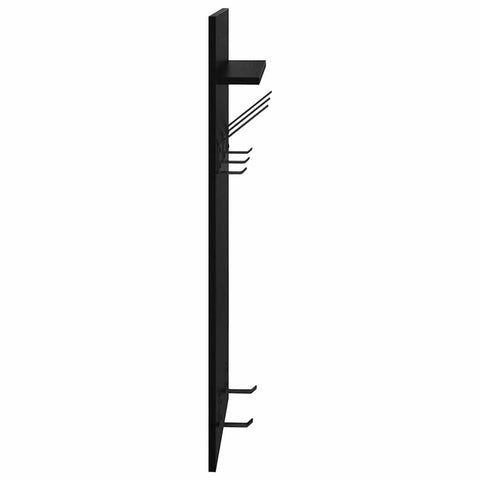 vidaXL Wall-Mounted Coat Rack with Shelf Wall-mounted Black oak 90 x 40 x 12 cm