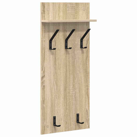 vidaXL Wall-Mounted Coat Rack with Shelf Wall-mounted Sonoma oak 90 x 40 x 12 cm