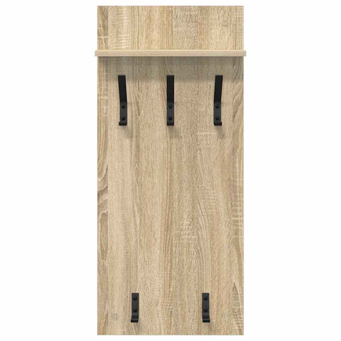 vidaXL Wall-Mounted Coat Rack with Shelf Wall-mounted Sonoma oak 90 x 40 x 12 cm