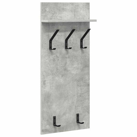 vidaXL Wall-Mounted Coat Rack with Shelf Concrete grey 90 x 40 x 12 cm