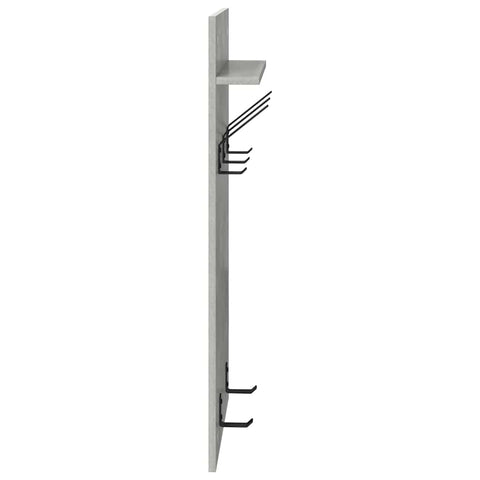 vidaXL Wall-Mounted Coat Rack with Shelf Concrete grey 90 x 40 x 12 cm