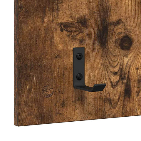 vidaXL Wall-Mounted Coat Rack with Shelf Wall-mounted Smoked oak 90 x 40 x 12 cm