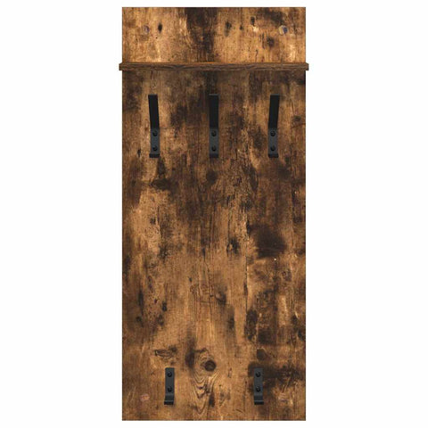 vidaXL Wall-Mounted Coat Rack with Shelf Wall-mounted Smoked oak 90 x 40 x 12 cm