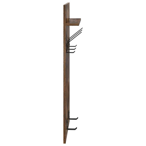 vidaXL Wall-Mounted Coat Rack with Shelf Wall-mounted Smoked oak 90 x 40 x 12 cm