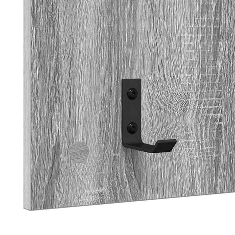 vidaXL Wall-Mounted Coat Rack with Shelf Wall-mounted Grey sonoma 90 x 40 x 12 cm